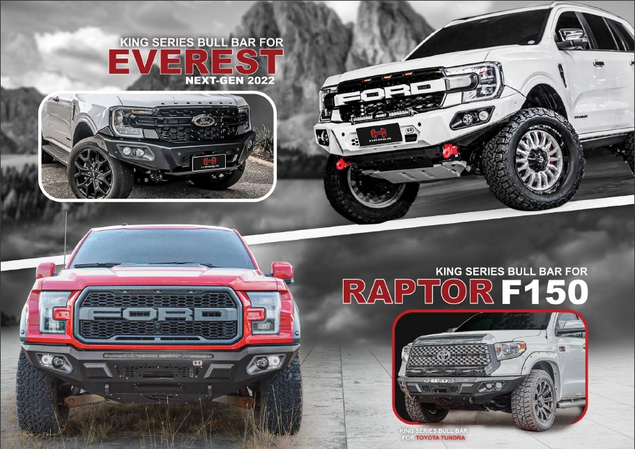 EVEREST KING SERIES BULL BAR & RAPTOR F150 KING SERIES BULL BAR
