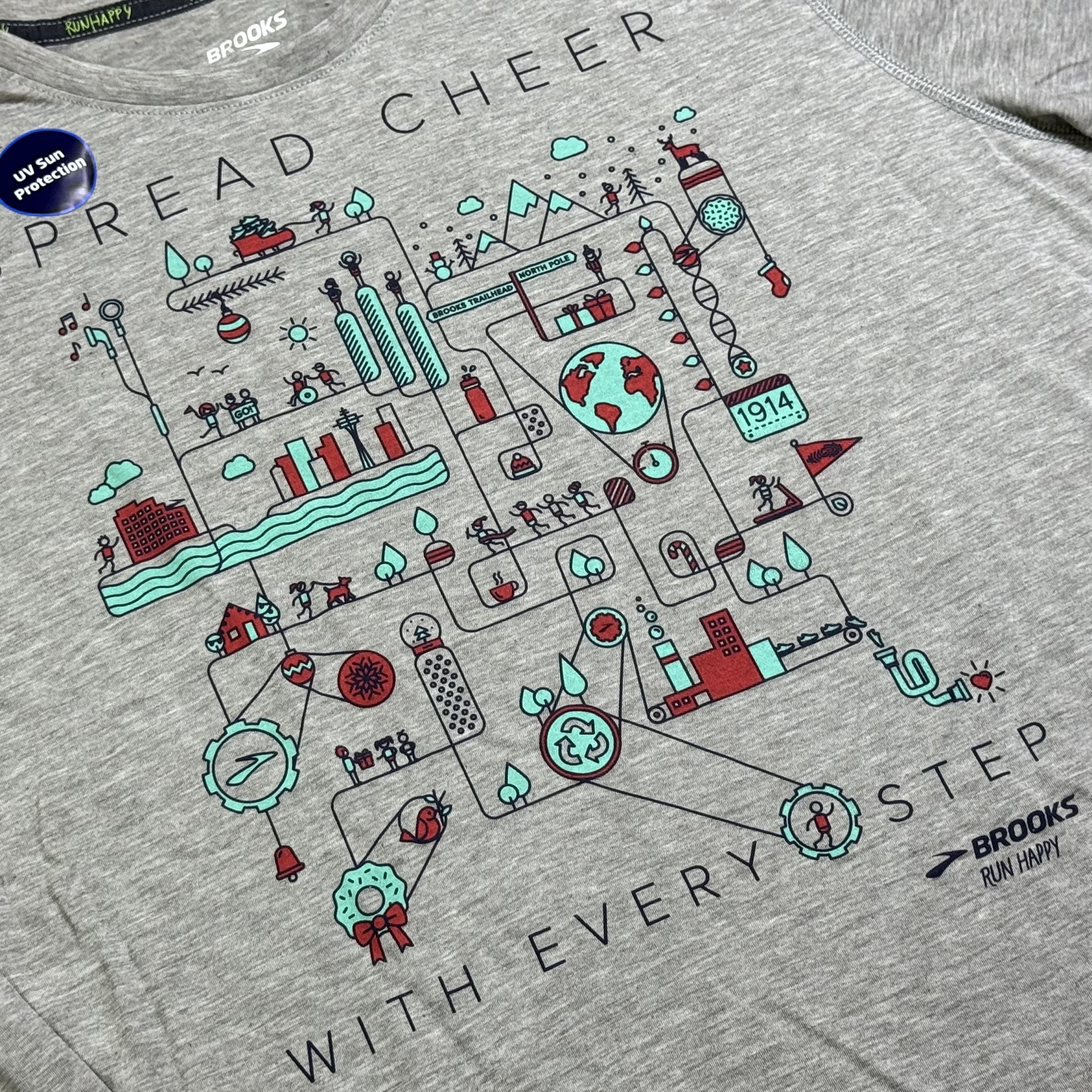 เสื้อวิ่ง Brooks Run Happy Holiday 2017 Distance LS (M)