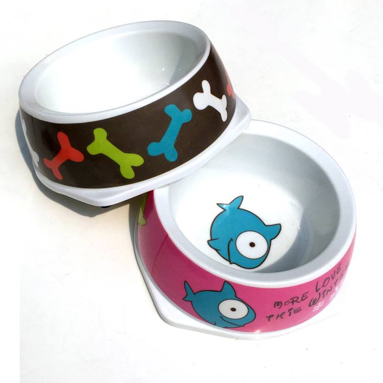 ชามอาหารน้องหมา น้องแมว ลายการ์ตูนน่ารัก