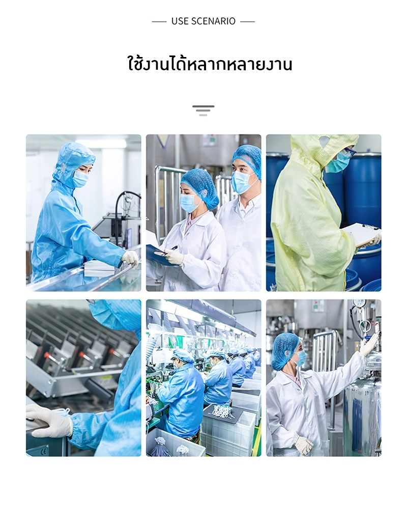 ชุดหมีป้องกันไฟฟ้าสถิตสำหรับโรงงาน ชุดโรงงาน 👷♀️👷♂️ BRT-011