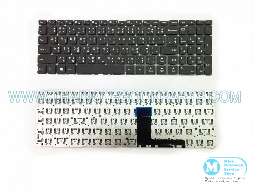 MT08764 คีย์บอร์ดโน๊ตบุ๊ค LENOVO Ideapad 310-15 310-15IBR 310-15ABR 310-15ISK 310 15ISK V310 15ISK 510-15ISK (สินค้าใหม่ แป้นพิมพ์ไทย,อังกฤษ) 1