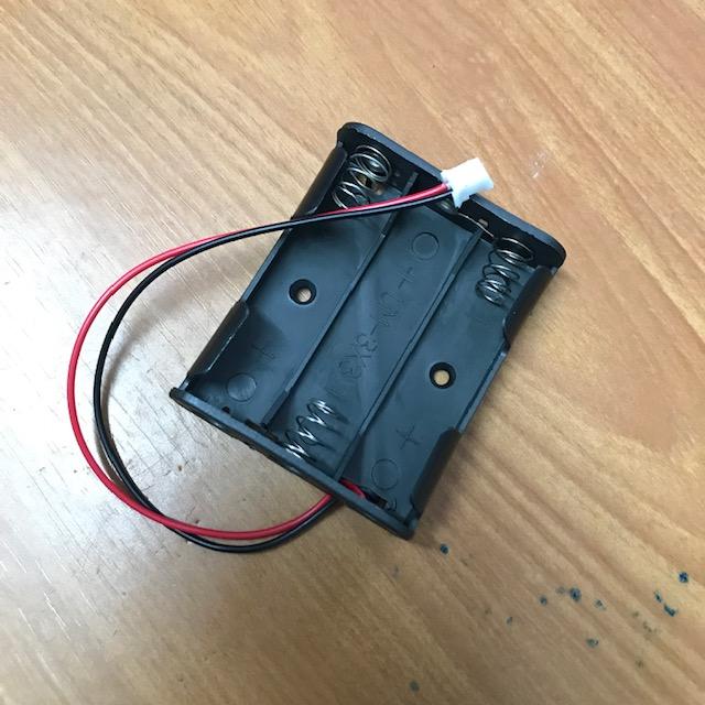 รางถ่านAA 3 ก้อนพร้อมขั้ว JST PH 2.0 mm. 2Pin สำหรับโครงงาน D.I.Y. (AA-3 Battery Holder with JST PH 2.0 connector)