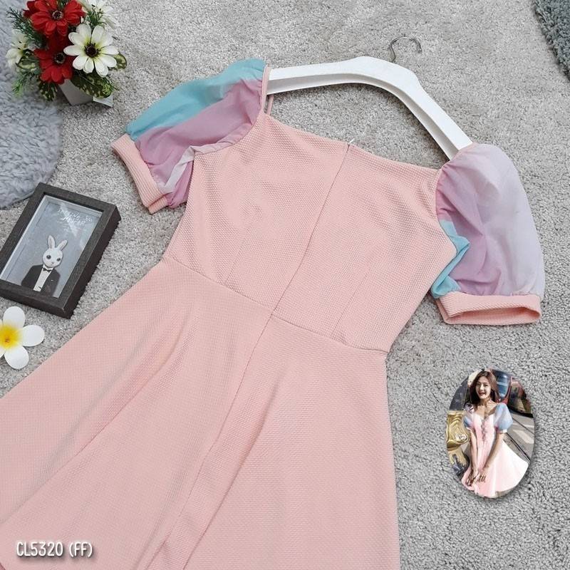 เดรสแขนตุ๊กตาพาสเทล