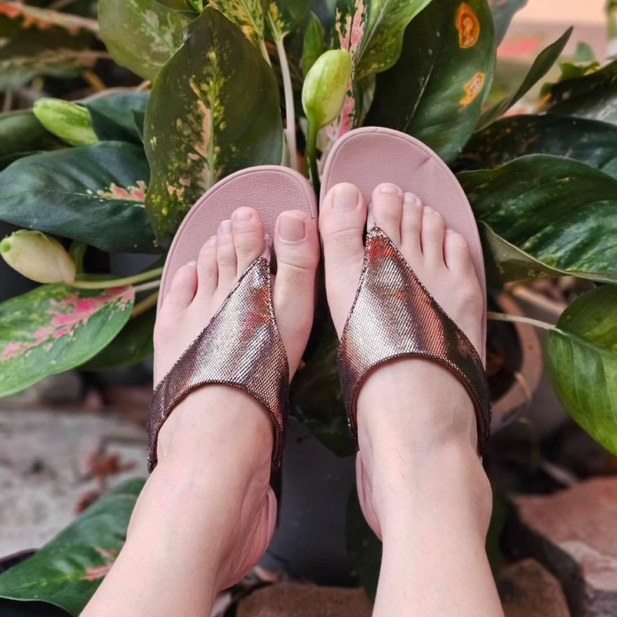 รองเท้า FitFlop Lulu Lustra Women Sandals ‘RoseGold’ (W5/6/7/8US)