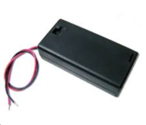รางถ่าน (Battery Holder) ขนาด AA 2 ก้อน 3V. แบบมีฝาและสวิตช์เปิด-ปิด