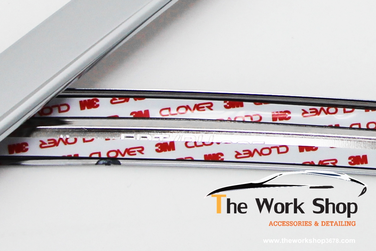 Luxury Door Visor / Ssangcarful for Captiva ( คิ้วโครเมี่ยมแต่งครอบกระจกด้านบน )