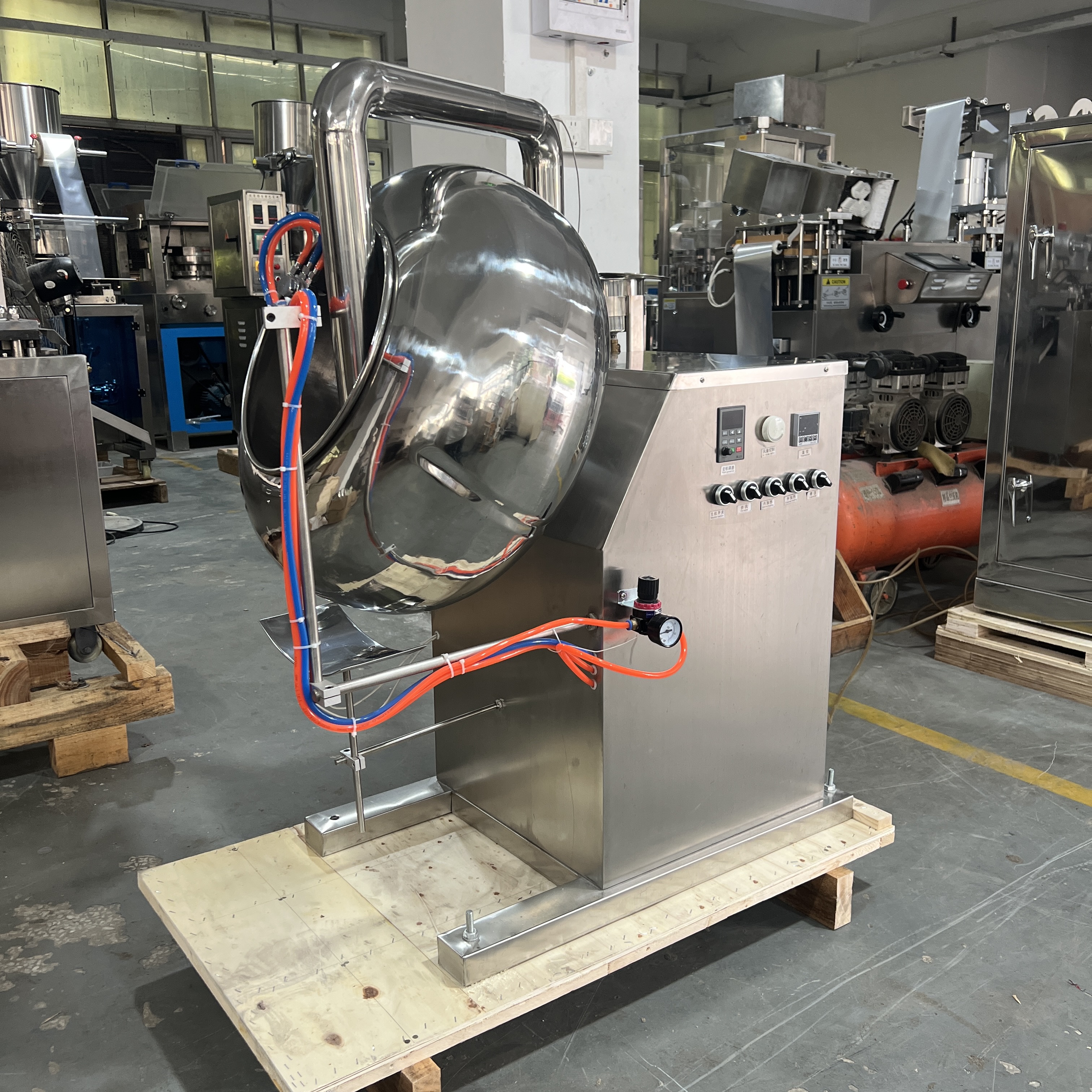 16893 เครื่องเคลือบยาเม็ด เครื่องครอบเคลือบสียาเม็ดอัตโนมัติ รุ่นBYC-600 Tablet coating machine