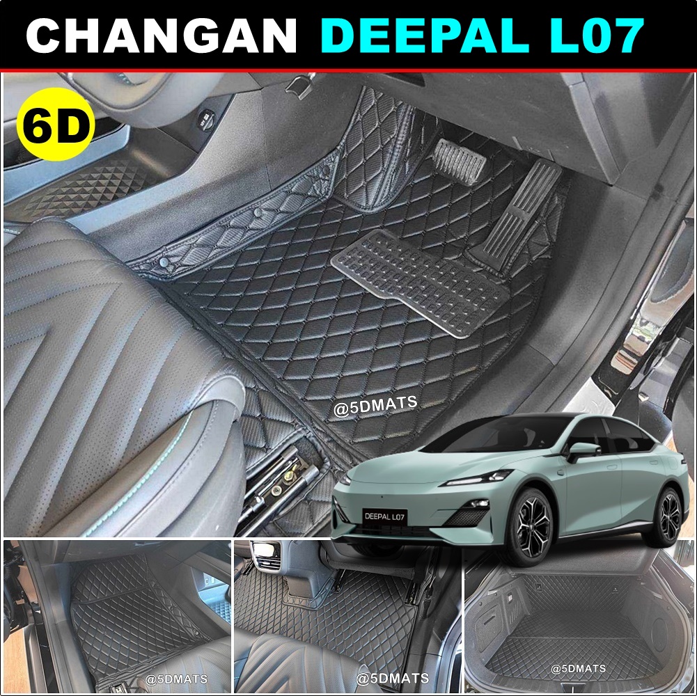 พรมปูพื้นรถยนต์ 6D CHANGAN DEEPAL L07 พรม6D ฉางอัน ดีพอล L07 เข้ารูป เต็มคัน 6ชิ้น (พร้อมส่ง)