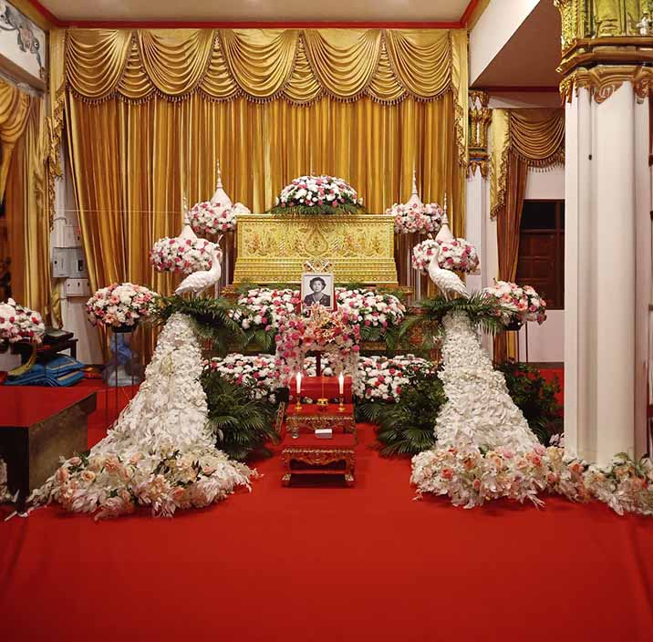 ดอกไม้หน้าศพ WFF90029 ขาวชมพู