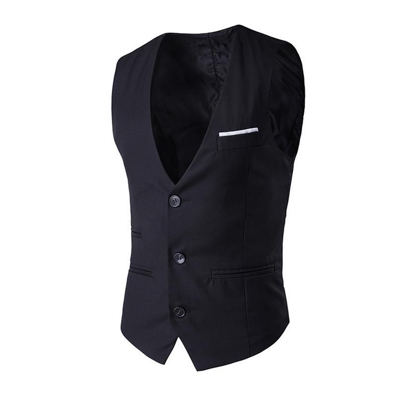 ผู้ชายบางพอดีเสื้อกั๊กสบายๆธุรกิจ GILET - นานาชาติ