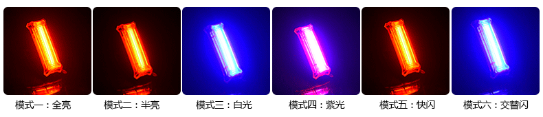 ไฟท้ายจักรยาน 3 สีสลับกัน NIGHT RIDING ชาร์ต USB
