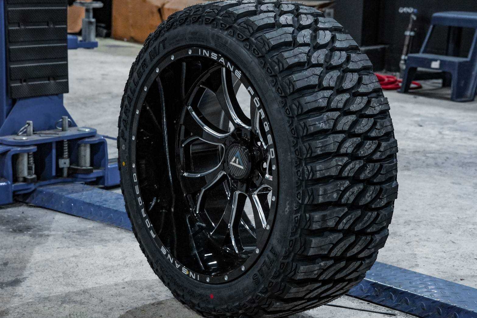 ล้อยางขอบ 22 ล้อ VLDF03 22X12 ET-51 ดำกลึงเงา ยาง ATLAS 33X12.5-22