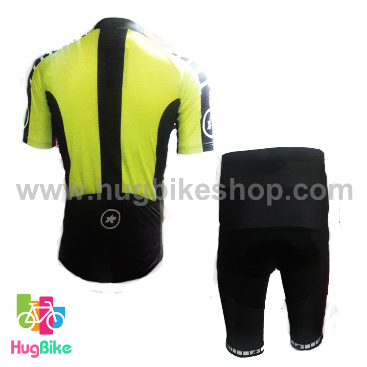 ชุดจักรยานแขนสั้นทีม Assos 16 (07) สีเขียว