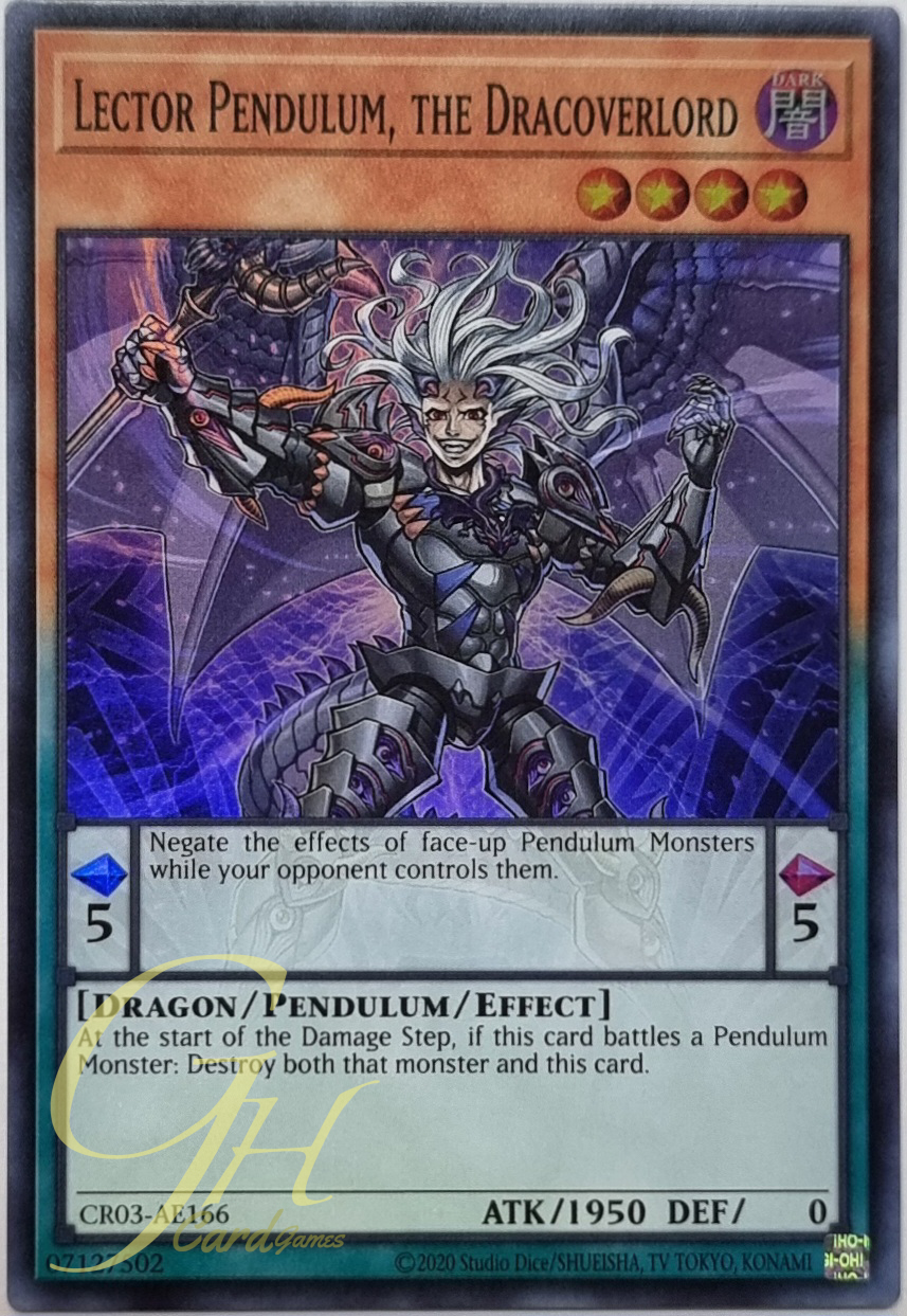 Yugioh [CR03-AE166] Lector Pendulum, the Dracoverlord (Super Rare)