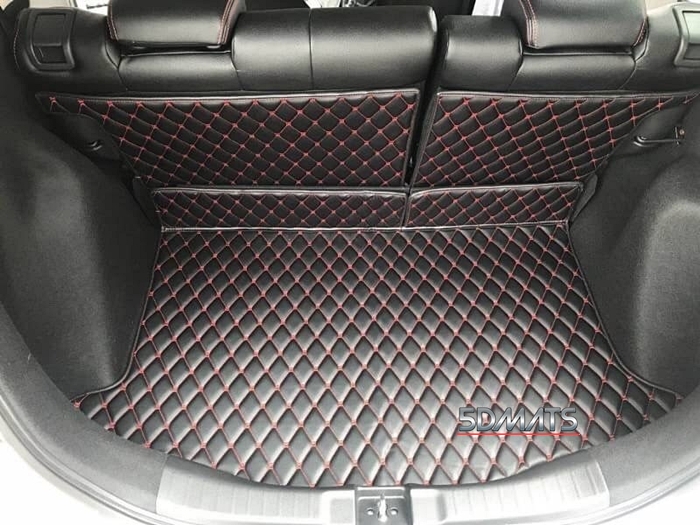 พรมปูพื้นรถยนต์ 7D HONDA JAZZ GK 2014-21 พรม7D QJ VIP เสริมใยดักฝุ่น หนาพิเศษ รวมแผ่นท้าย ปิดเบาะ เต็มคัน