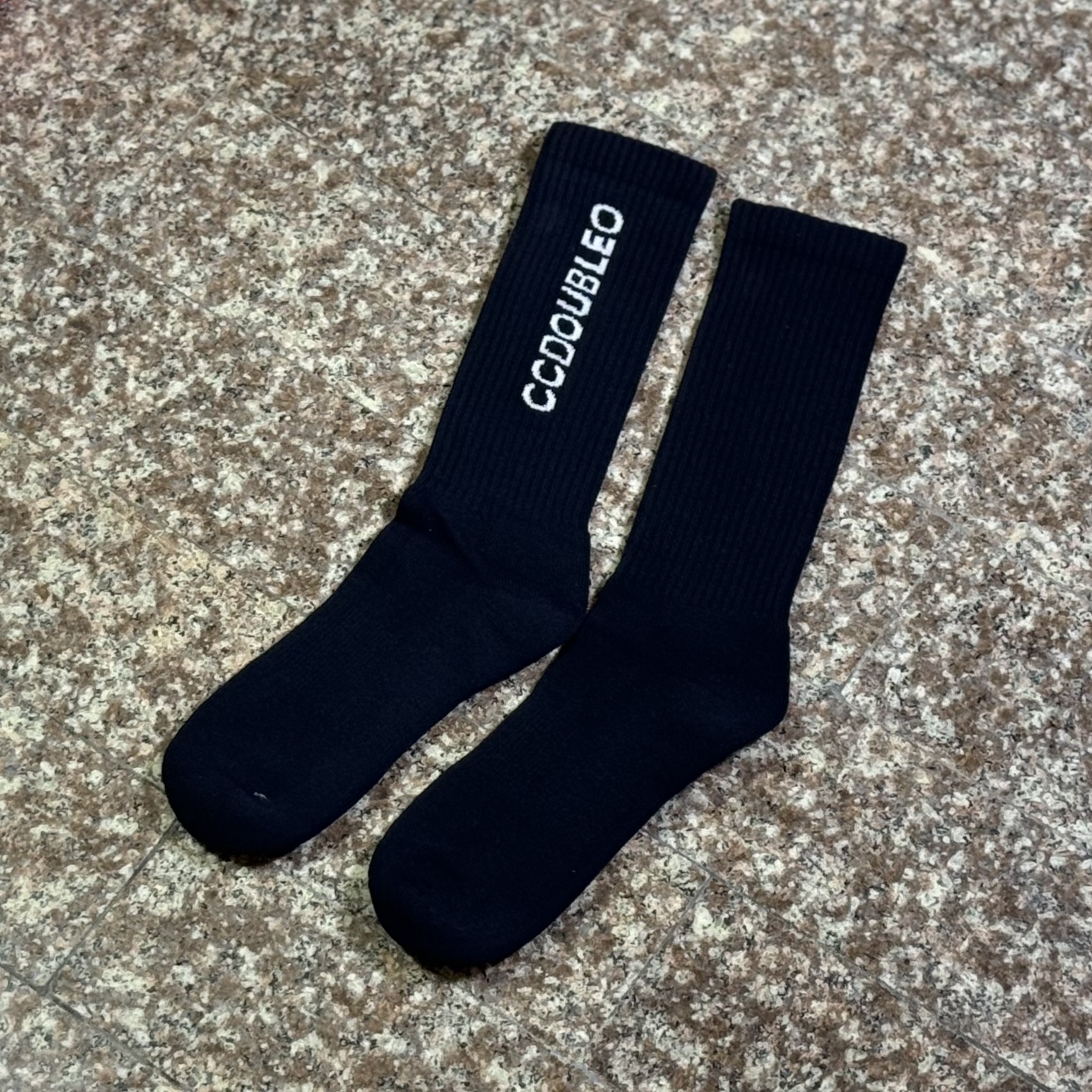 ถุงเท้า CC Double O Crew Socks ‘BLACK’