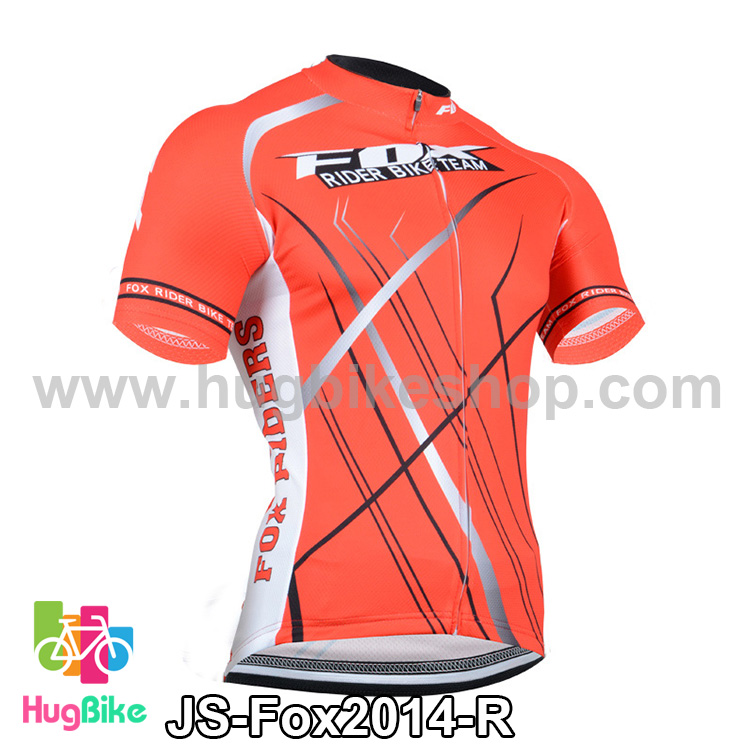 เสื้อจักรยานแขนสั้นทีม Fox 2014 สีแดง