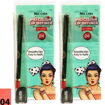 NEE CARA PRECISION LIP DEFINER N055 #04 นีคารา ดินสอเขียนขอบปาก ลิปดินสอ (2แท่ง)