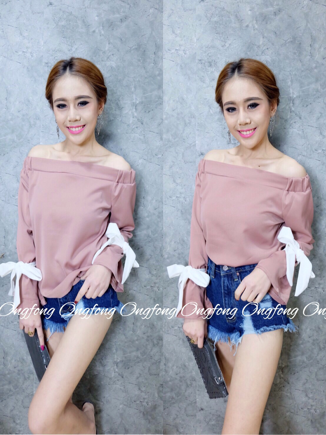 เสื้อปาดไหล่สุดเปรี้ยว