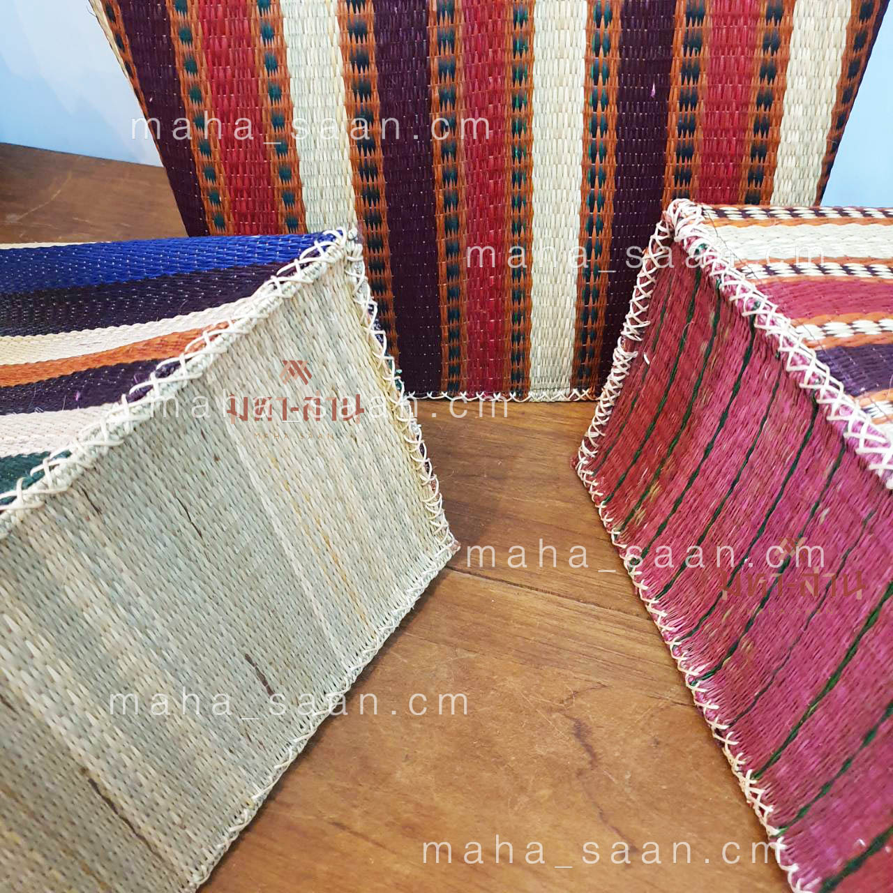 กระเป๋าเสื่อกก สะพายข้าง ใส่เอกสาร งานฝีมือคนไทย คละสี 💞 สำเนา