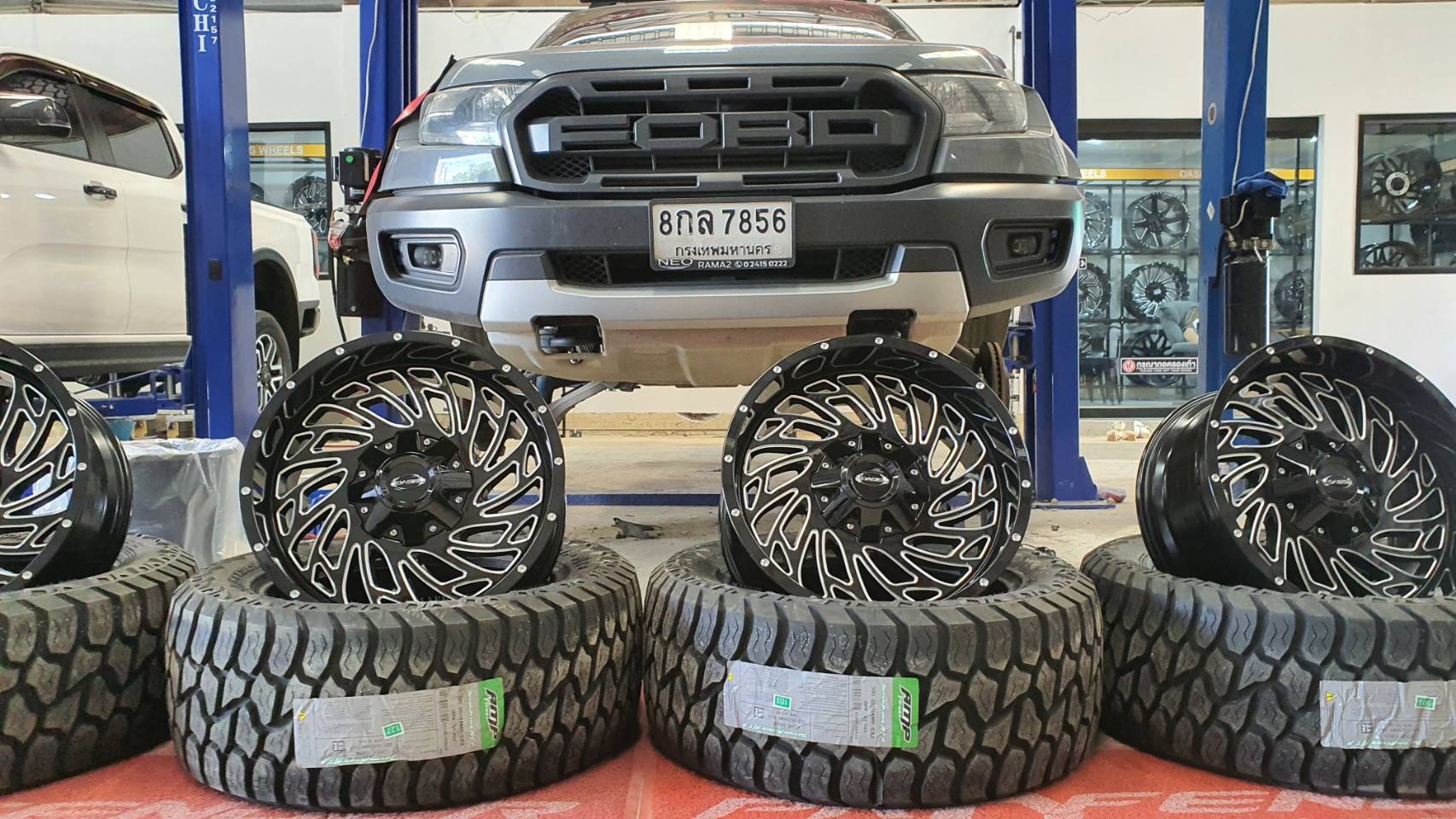 ชุดเเต่ง FORD RAPTOR! OASIES E120 20X10 -19 BMI AMP ATA 305/55R20 Y22 ยกก้อนรองหน้า + แต่งซุ้ม