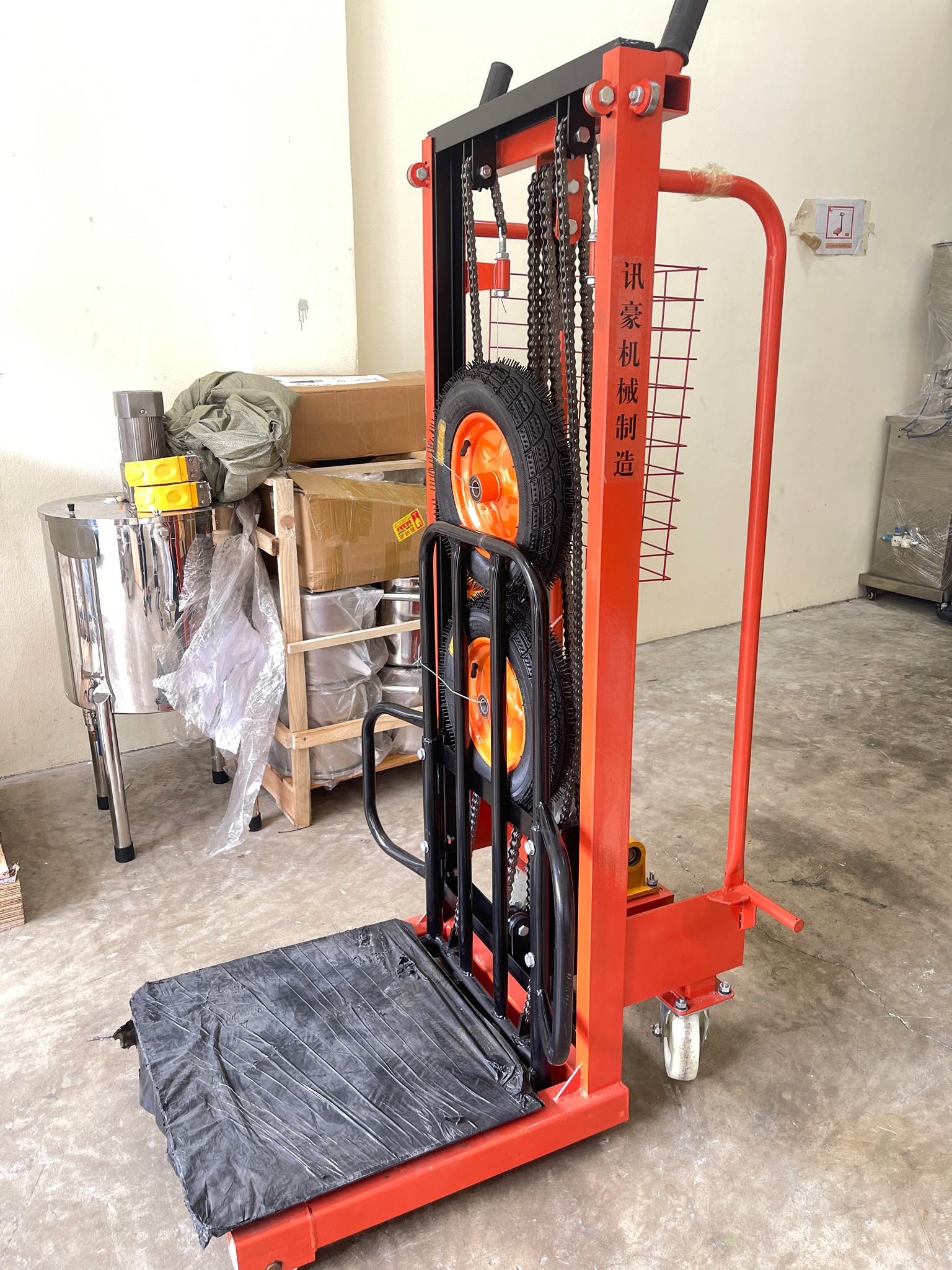 🌈รถเข็นยกของไฟฟ้า เข็นง่ายสะดวก ยกของได้สูงถึง 200 กิโลกรัม ปรับขึ้นลงด้วยระบบไฟฟ้า 1800w Electric Stacker DD1