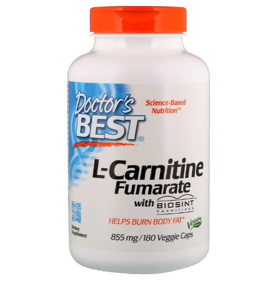 Doctor's Best, Best L-Carnitine Fumarate, 855 mg, Veggie Caps