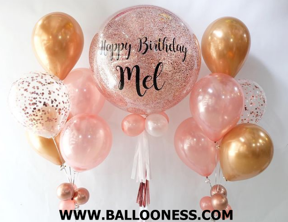 เซทลูกโป่งวันเกิดขนาด36นิ้ว พร้อมข้อความ + ช่อ5ลูก 2ช่อ / Set Big Balloon + 2bunch