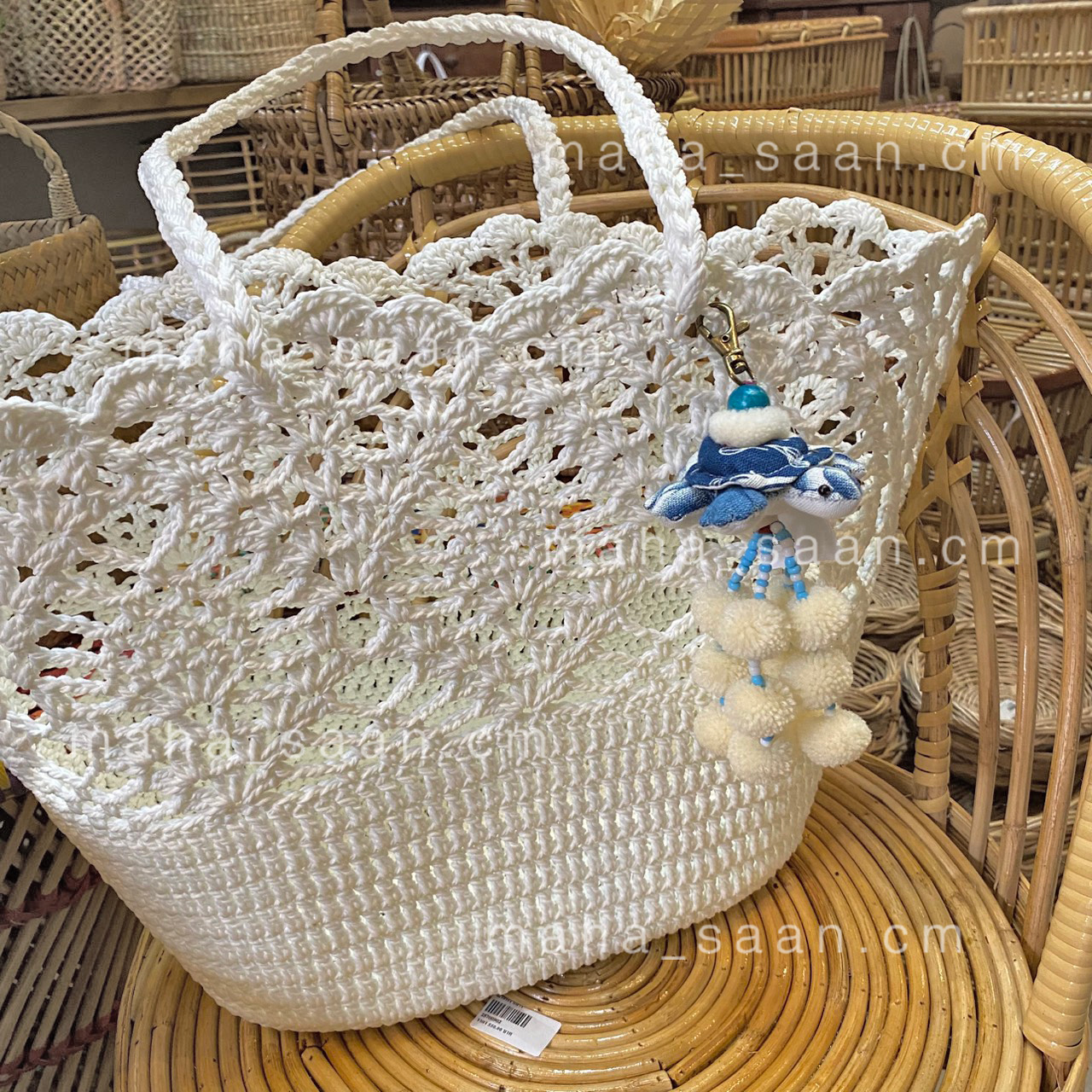 พวงกุญแจผ้า handmade ช้าง ม้า ปลา เต่า กระต่าย ตกแต่งลวดลาย ห้อยกระเป๋า ของฝาก ของขวัญ Keychian