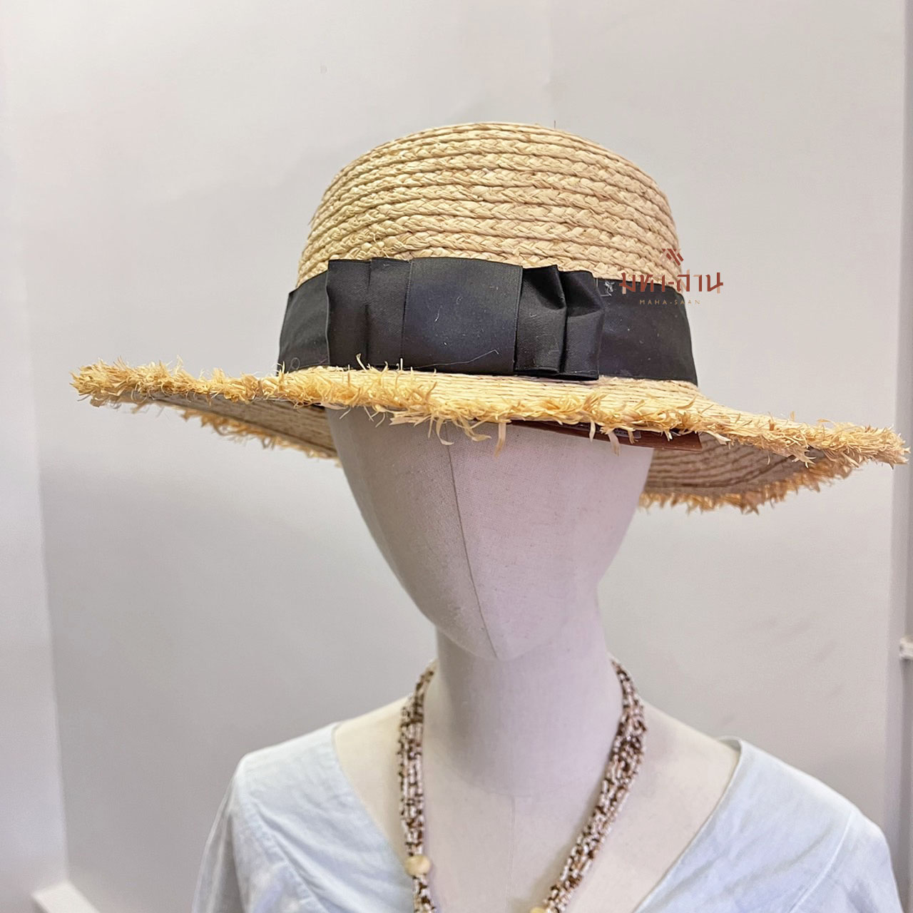 หมวกสาน หมวกวินเทจ หมวกปานามา หมวกไปทะเล หมวกแต่งโบว์ 👒