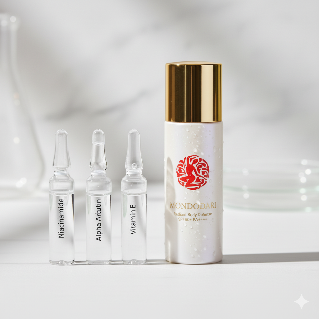 สูตรพรีเมียม: ครีมกันแดดผิวกาย Radiant Body Defense SPF50+ PA++++ Premium Formula: Radiant Body Defense Sunscreen SPF50+ PA++++