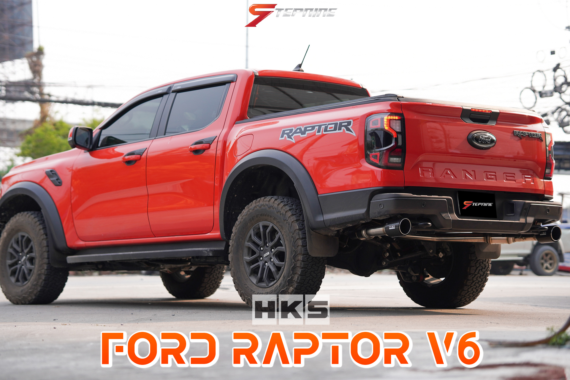 FORD RAPTOR V6 ติดตั้งท่อคู่ออกข้างซ้าย-ขวา HKS