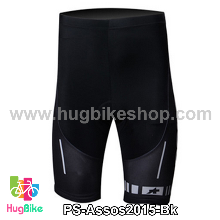 กางเกงจักรยานขาสั้นทีม Assos 15 สีดำ