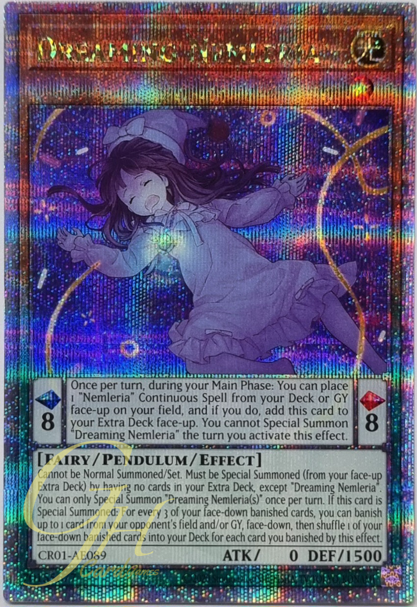 Yugioh [CR01-AE089] Dreaming Nemleria (Quarter Century Secret Rare)