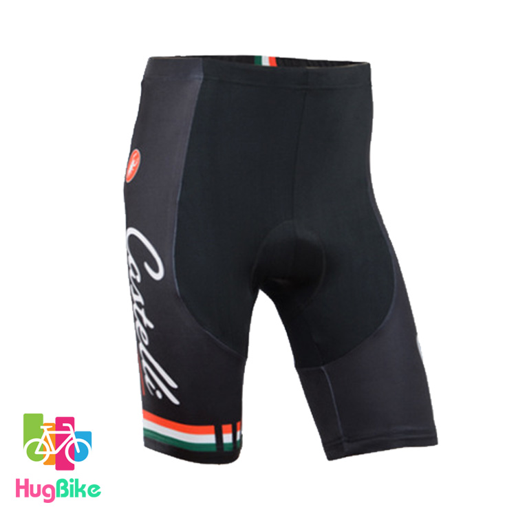 กางเกงจักรยานขาสั้นทีม Castelli 14 (02) สีดำ