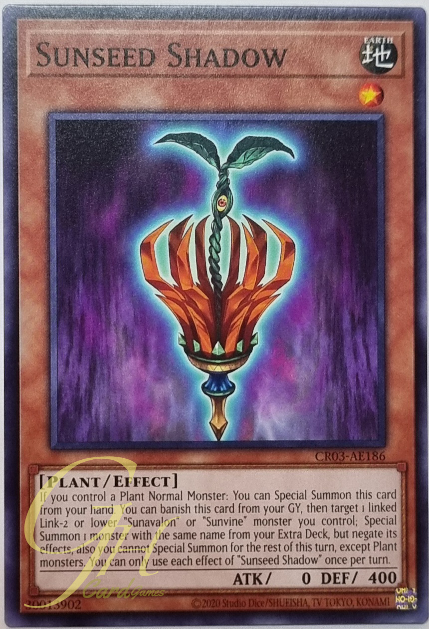 Yugioh [CR03-AE186] Sunseed Shadow (Common)