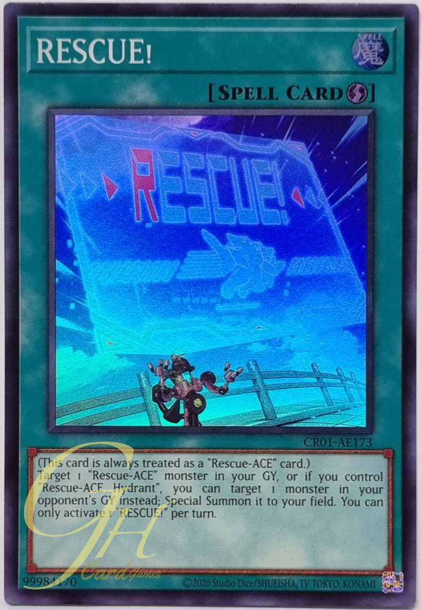 Yugioh [CR01-AE173] RESCUE! (Super Rare)