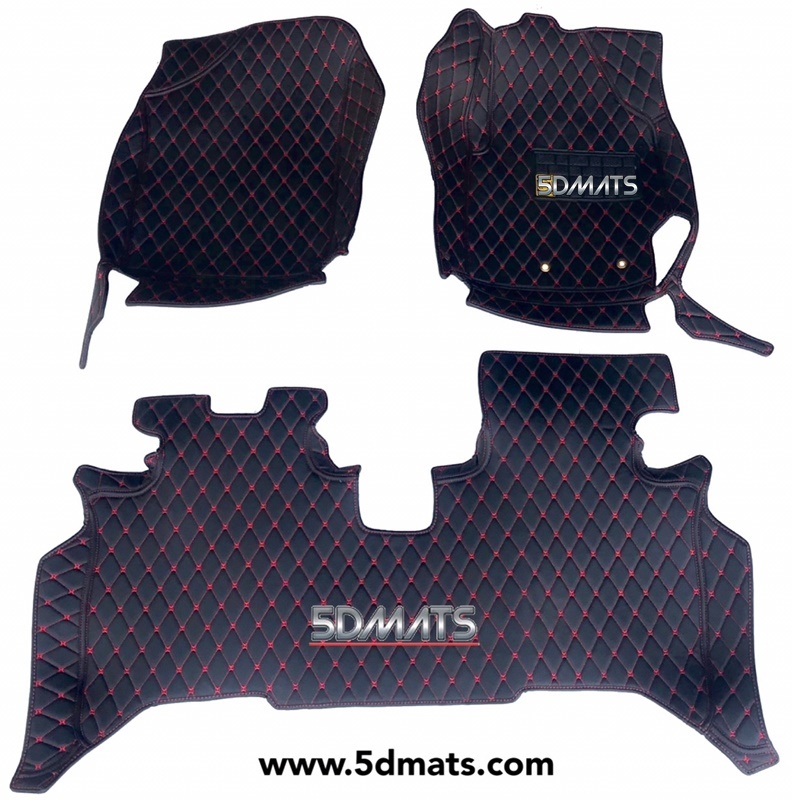 พรมปูพื้นรถยนต์ พรม6D VIP หนาพิเศษ VIOS (ปี2007-2012) สีดำด้ายแดง +แผ่นปูท้าย 4ชิ้น เต็มคัน