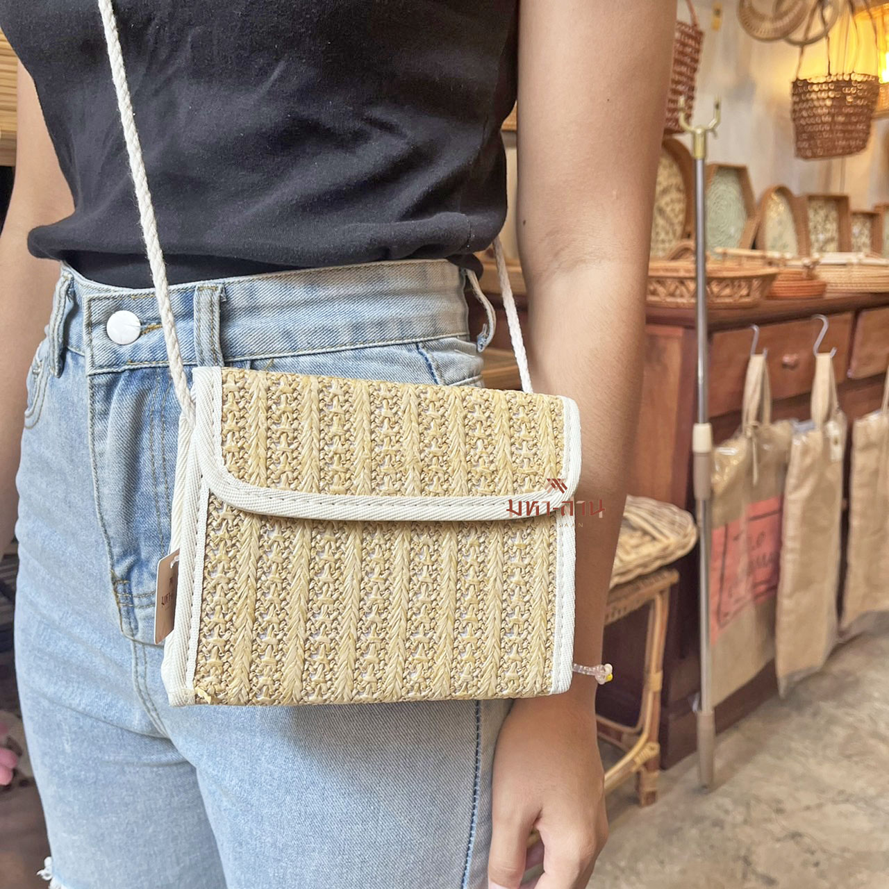 กระเป๋าฟาง กระเป๋าสะพาย กระเป๋าไปคาเฟ่ 💝
