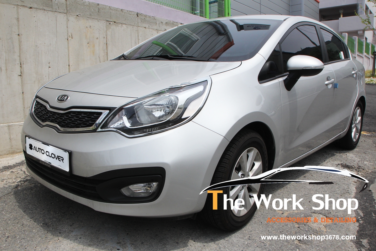 Head Lamp Garnish / Chrome Head Lamp Cover for Rio 4 Door ( โครเมี่ยมแต่งไฟคู่หน้า )