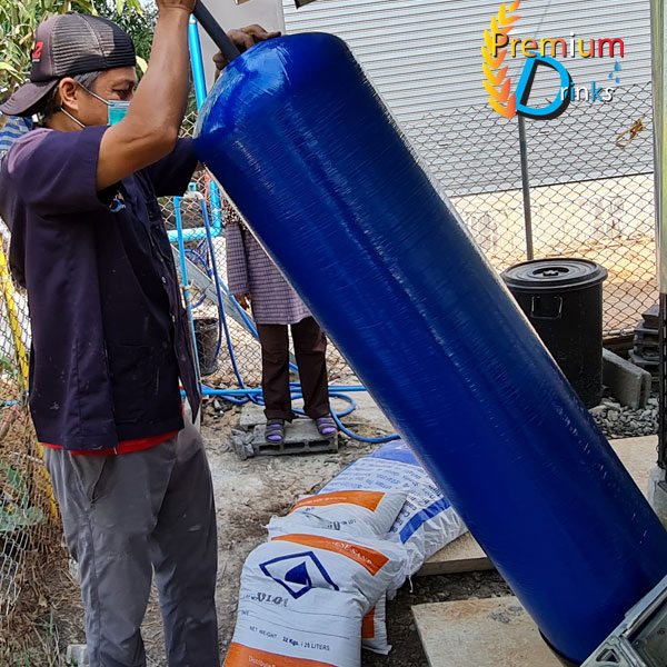 ชุดถังกรองน้ำใช้ขนาดจุสารกรอง 100 ลิตร +ชุดดักตะกอน 20นิ้ว 5 ไมครอน ราคาพร้อมติดตั้ง