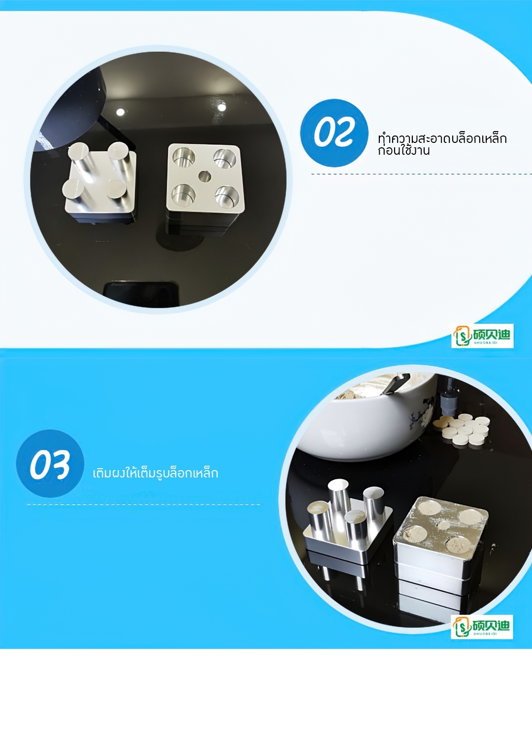 บล็อกเหล็ก พร้อมอุปกรณ์ ค้อน ช้อน ขวดสเปรย์ ครบเซ็ต มีบล็อกให้เลือก 4 9 12 16 รู TTM