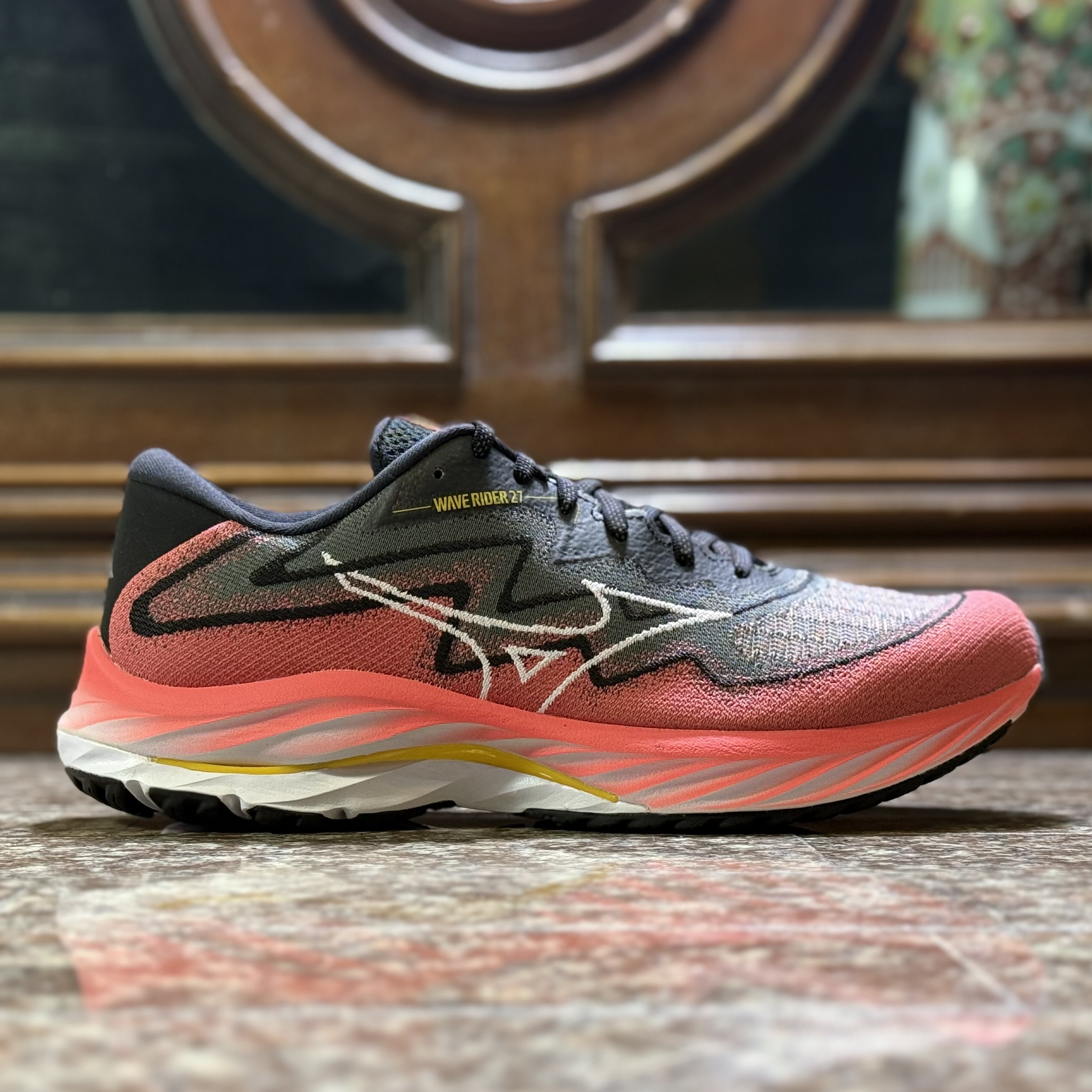 รองเท้าวิ่ง Mizuno Wave Rider 27 Knit ‘Turbulence’ (M9.5US)