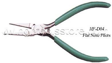 คีมปากแหลม มินิ ด้ามเขียว แบน HF-D04-5" KEIBA