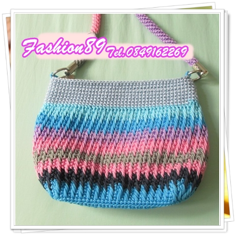 กระเป๋าเชือกร่มสีรุ้ง (paracord bag)