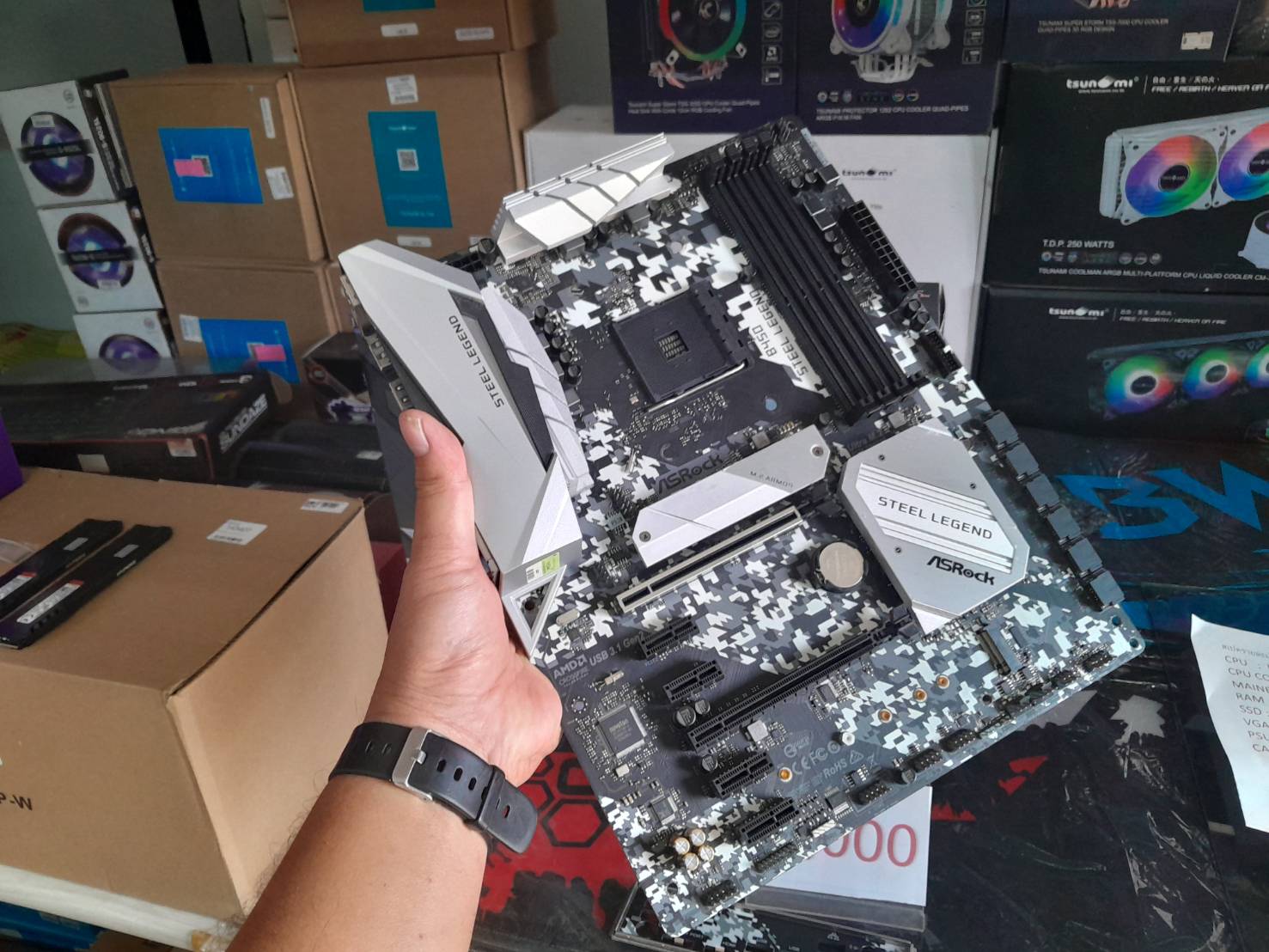 (* มือ2) MAINBOARD (เมนบอร์ด) B450/B450M