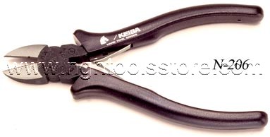 คีมปากเฉียง ด้ามดำ N-206-6" KEIBA