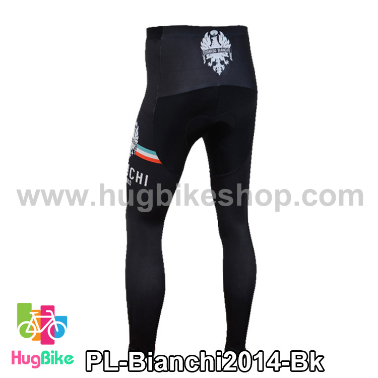 กางเกงจักรยานขายาวทีม Bianchi 14 สีดำ