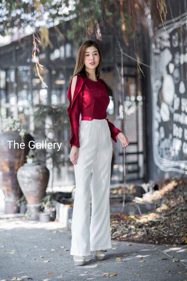 ชุดจั้มสูทขายาวตัดต่อสี