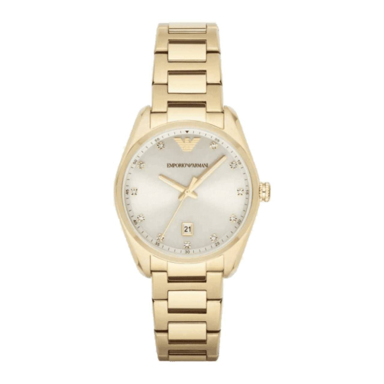 นาฬิกา Emporio Armani Classic Champagne Sunray Dial Ladies Watch AR6064 Size 36 mm